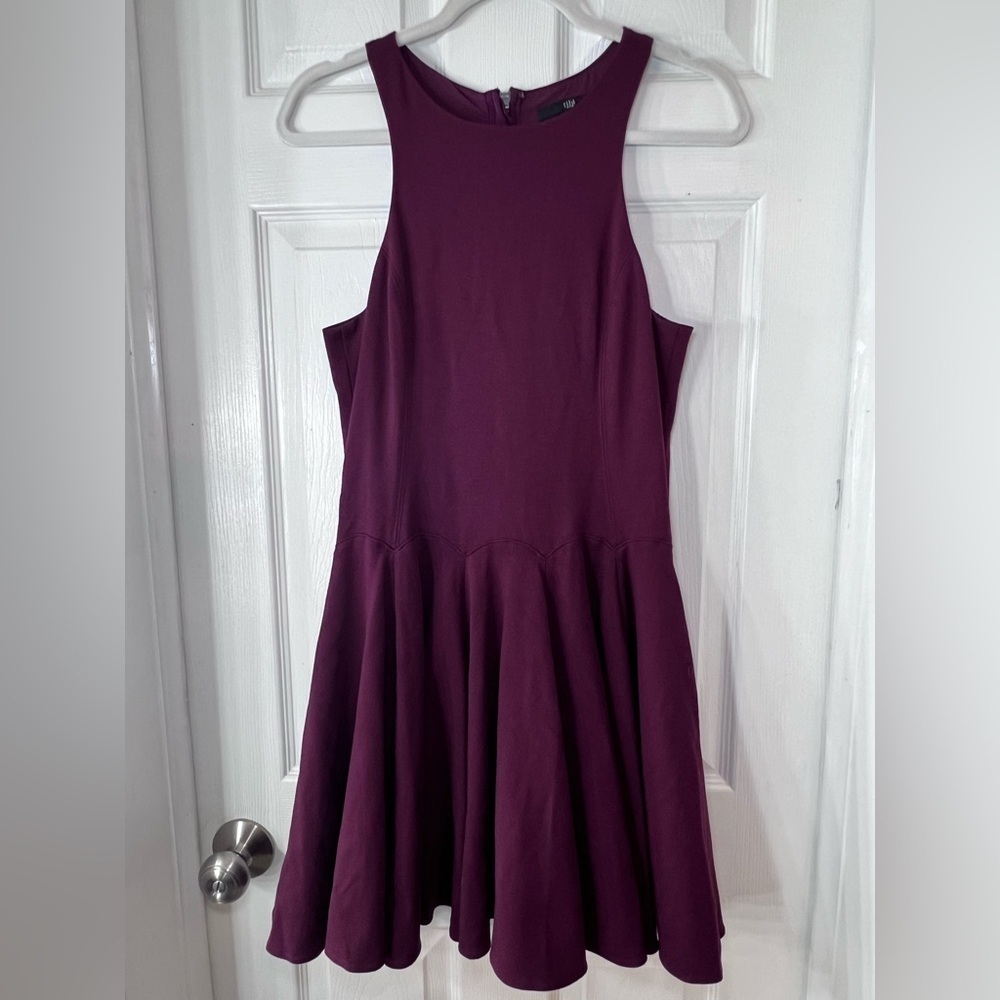 Tibi Burgundy Sleeveless Flared Dress Size Medium